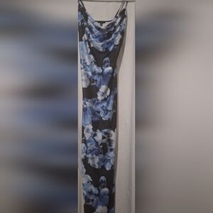 Iris Black and Blue Floral Dress